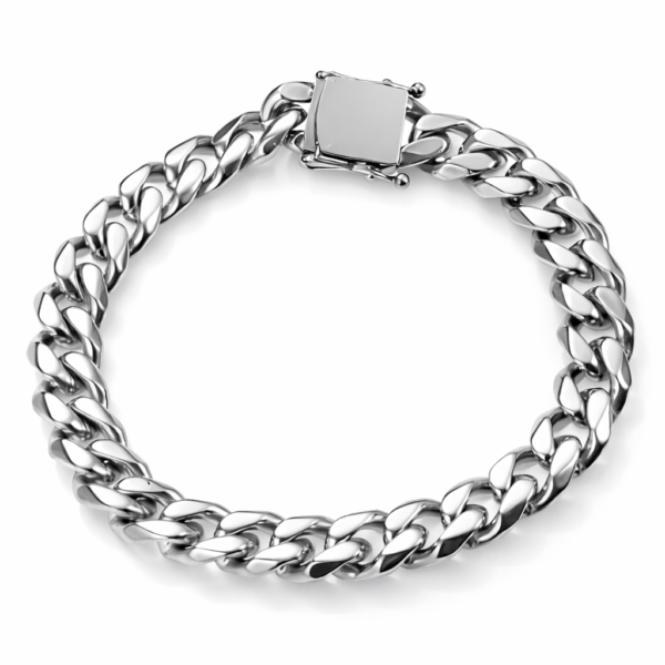 Bosie miesten teräsketjurannekoru 10 mm kotelolukolla