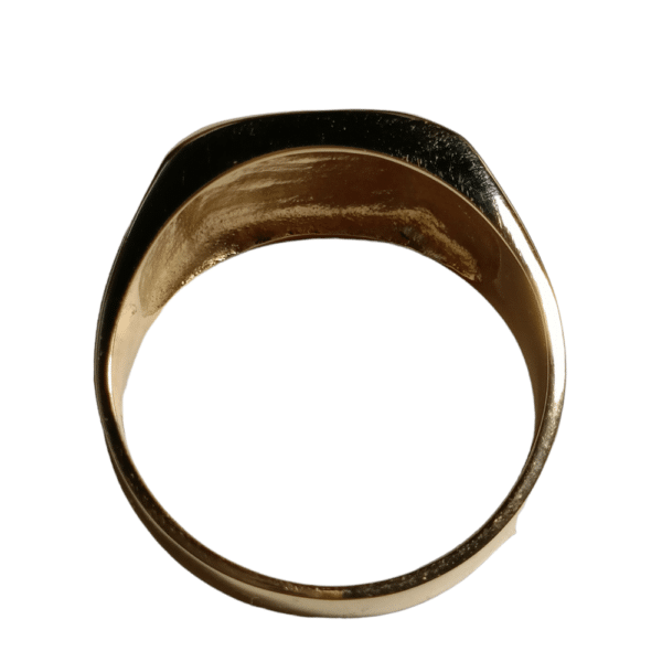 Miesten kultainen kantasormus 0,02ct timantilla, 14k kultaa - Image 3