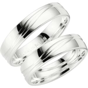 Hopeinen kihlasormus Schalins Verdi