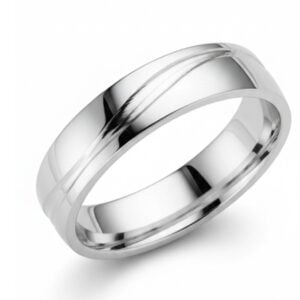 chalins VERDI kihlasormus 5 mm leveä, kiiltävä ja viistetty muotoilu