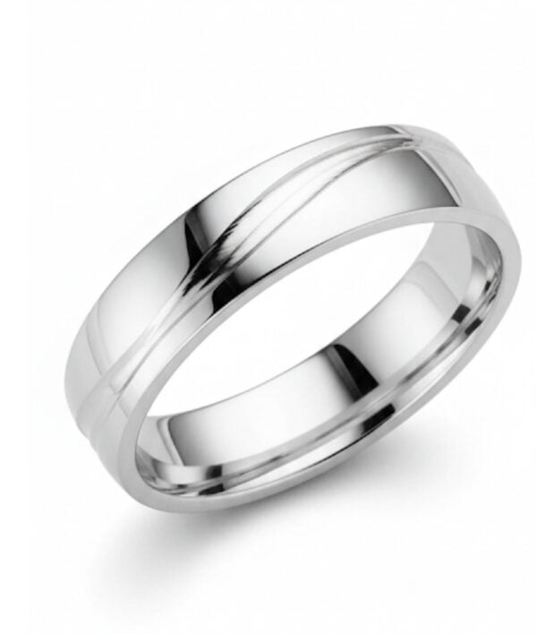 chalins VERDI kihlasormus 5 mm leveä, kiiltävä ja viistetty muotoilu