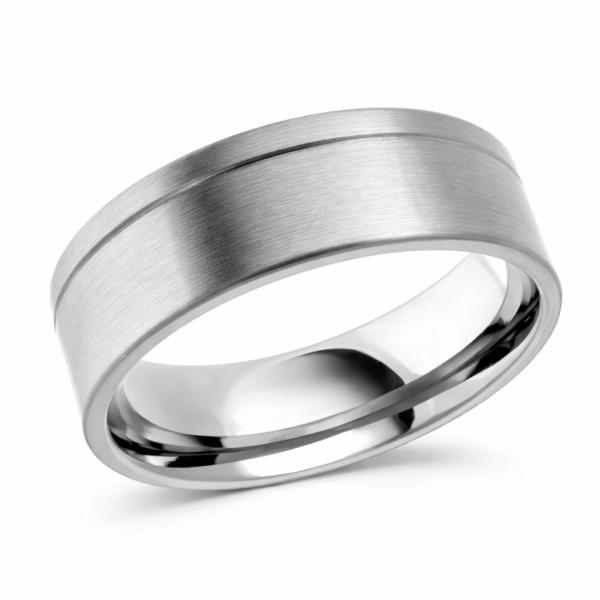 titaaninen kihlasormus 7mm harjattu ti3013-7
