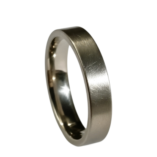 Schalins titaaninen kihlasormus 5 mm timanttihiotulla pinnalla