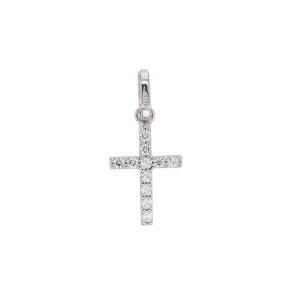 Rippiristi 9k valkokultaa zirkonia kivet 12x 8mm
