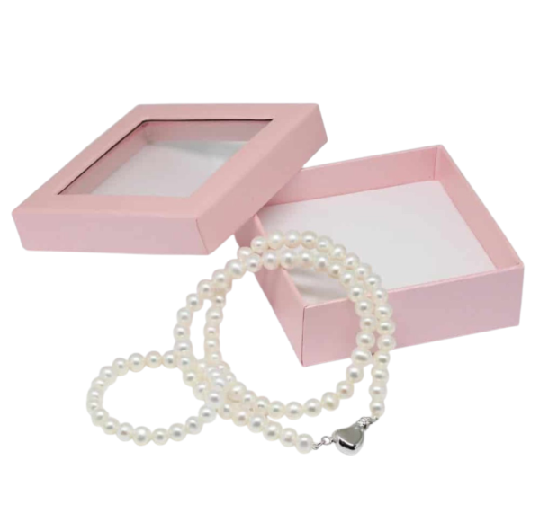 hopeinen sydänlukko helminauha makeanvedenhelmet