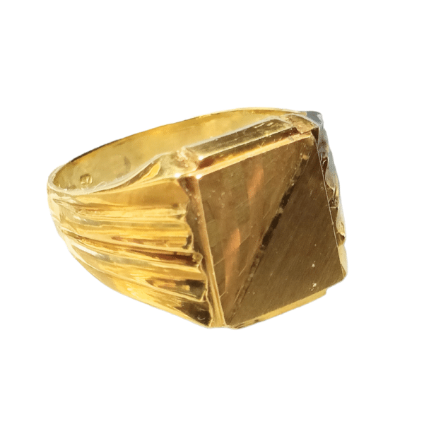 Miesten 18k Kultainen Vintage-Kantasormus (v. 1971) – Koko 20,4 - Image 3