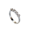 Valkokultainen vintage timanttisormus 0,18ct ,14k valkokultaa koko 17,5 - Image 2