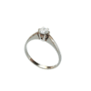 Valkokultainen  timanttisormus 0,25ct ,18k valkokultaa koko 16,5