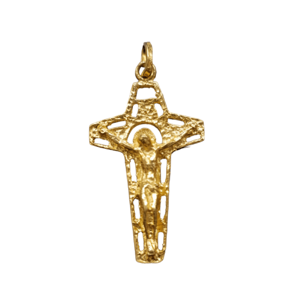 Ristiriipus Krusifiksi, 18k kulta 37mm x 20mm, 18k kultaa