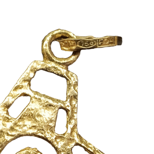 Ristiriipus Krusifiksi, 18k kulta 37mm x 20mm, 18k kultaa - Image 2