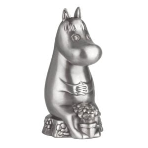 Niiskuneiti-säästölipas metallista, 18 cm korkea Muumi-hahmo.