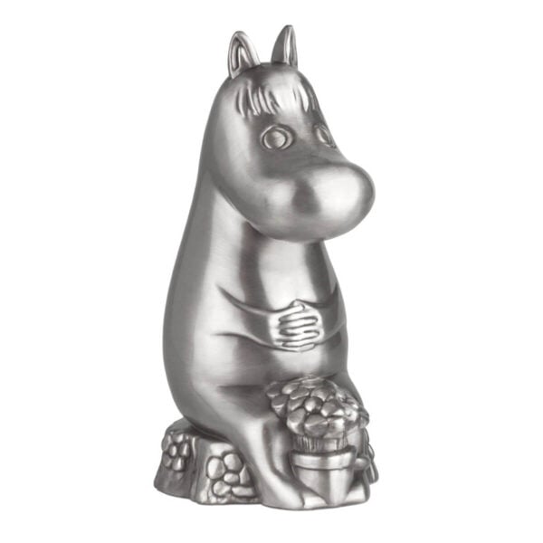 Niiskuneiti-säästölipas metallista, 18 cm korkea Muumi-hahmo.