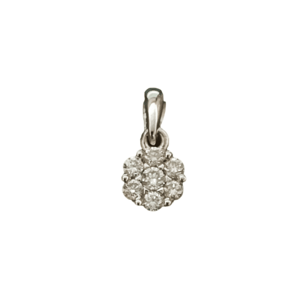 Valkokultainen timanttiriipus yhteensä 0,15ct w/si