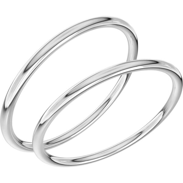 hopeiset kapeat 1,5 mm kihlasormukset