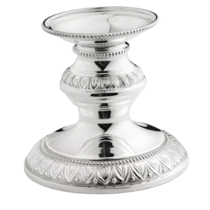 Hopeinen PILARI-kynttilänjalka empiretyylinen 70 mm