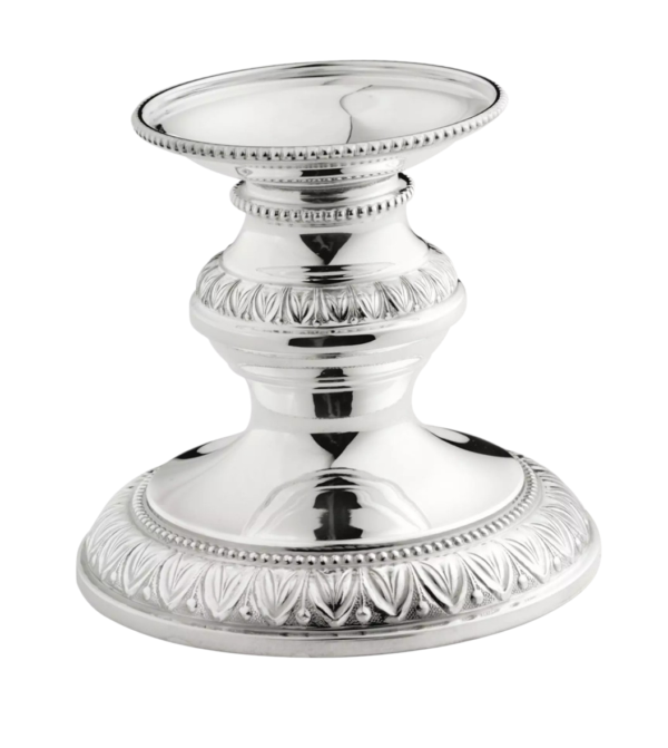 Hopeinen PILARI-kynttilänjalka empiretyylinen 70 mm
