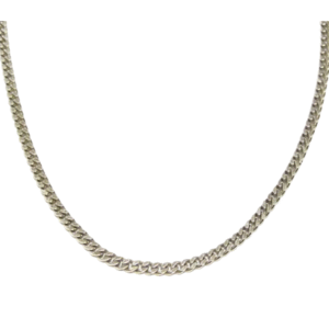 Valkokultainen kaulaketju riipukseen Panssariketju 14k 2,1mm 50cm