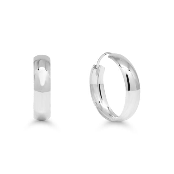 Hopeiset rengaskorvakorut 3x15mm
