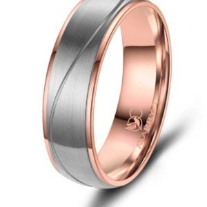 Kihlasormus titaania, ruusukultaus, sormus ilman kiviä TI-24 poistohinta!