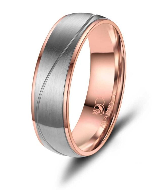 Kihlasormus titaania, ruusukultaus, sormus ilman kiviä TI-24 poistohinta!