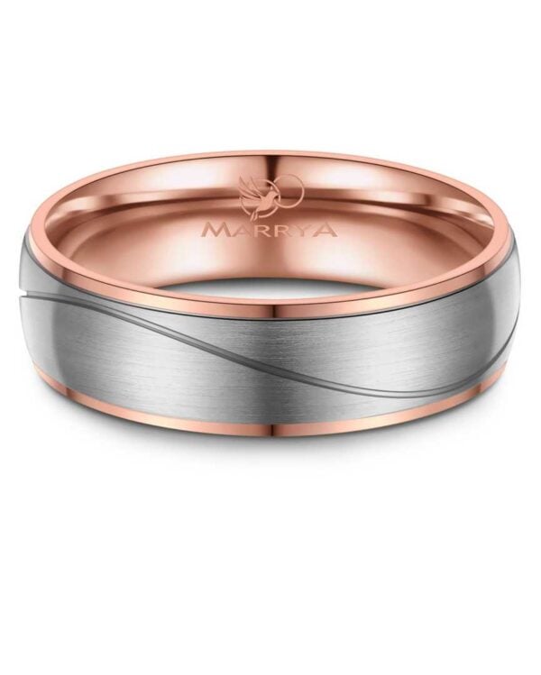 Kihlasormus titaania, ruusukultaus, sormus ilman kiviä TI-24 poistohinta! - Image 2