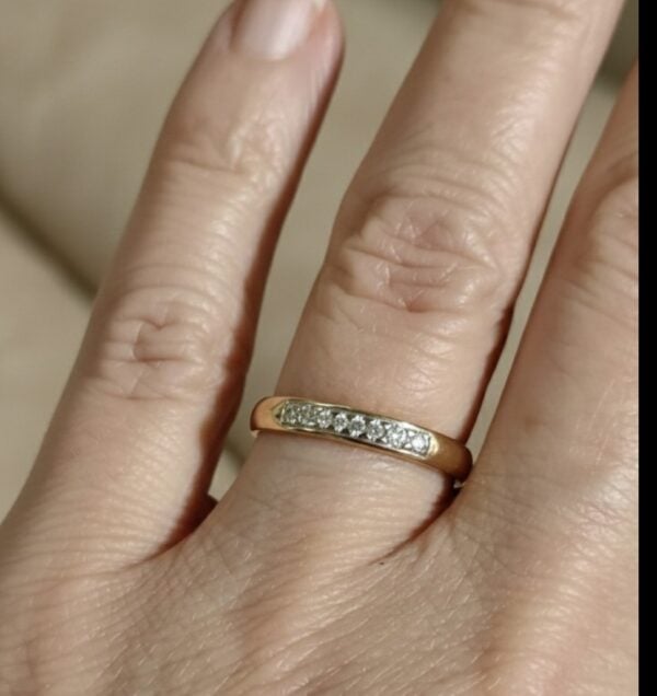 Timanttisormus Kultaa 9 x0,005ct, koko 17 - Image 2