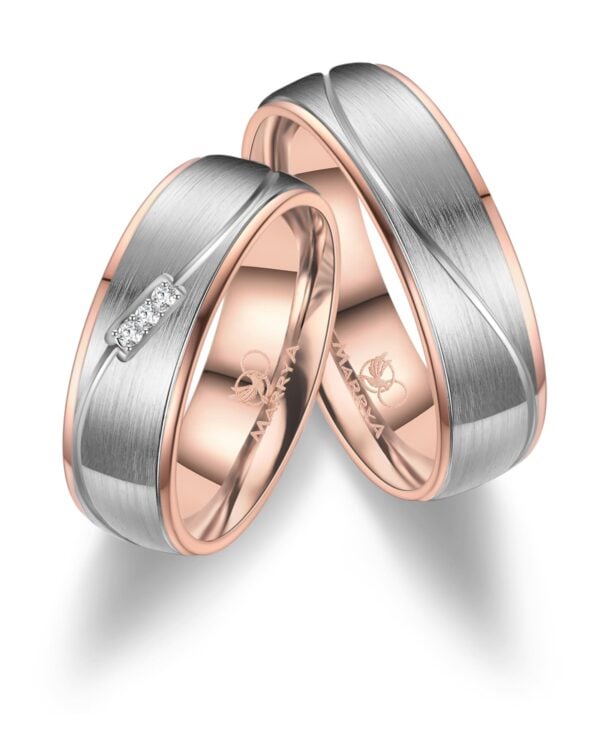 Kihlasormus titaania, ruusukultaus, sormus ilman kiviä TI-24 poistohinta! - Image 3