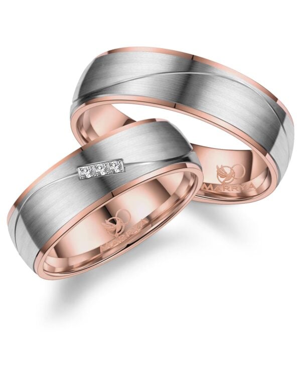 Kihlasormus titaania, ruusukultaus, sormus ilman kiviä TI-24 poistohinta! - Image 4