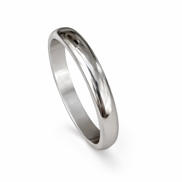 vintage platina kihlasormus 2mm 999 platina 1977