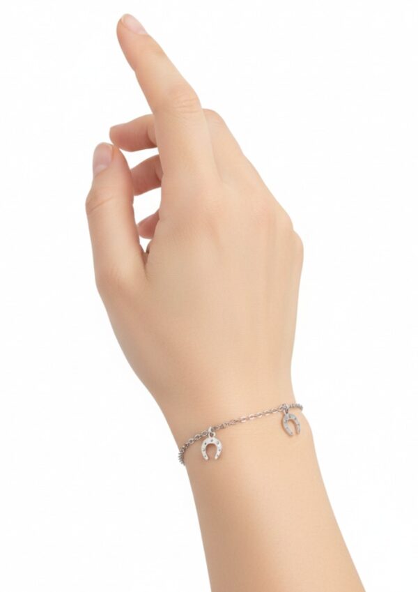 Hopeinen hevosenkenkä-ranneketju 925 hopeaa