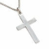 hopeinen ristiriipus sileä risti kaulakoru hopea
