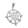 Tuuliruusu-hopeariipus 925 sterlinghopeaa, halkaisija 20 mmTuuliruusu-hopeariipus 925 sterlinghopeaa, halkaisija 20 mm