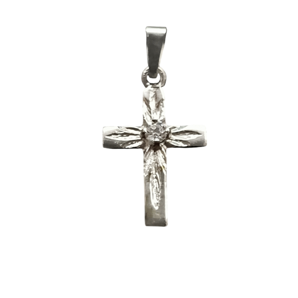 Rippiristi 14k valkokultaa zirkonia 16x12mm