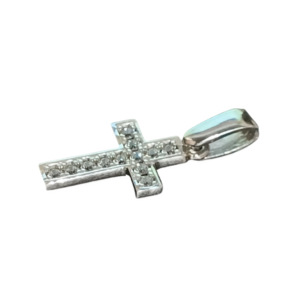 Rippiristi Valkokultaa Zirkoniat 14mm x 8,5mm - Image 2
