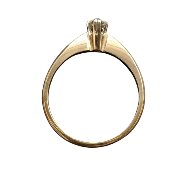 Kultainen timanttisormus  18k – 0,10ct W/VVS timantilla - Image 3