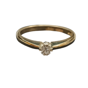 Kultainen timanttisormus  18k – 0,10ct W/VVS timantilla