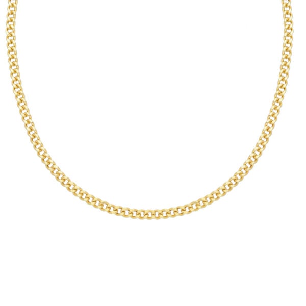 Kultainen ontto panssarikaulaketju 2mm 14k kulta