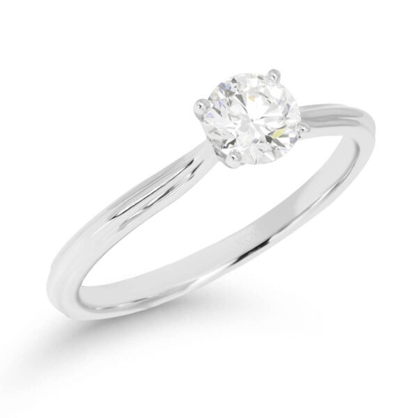 Created Diamonds SELENE pyöreä solitaire 0.50ct G-H/VS timanttisormus valkokultaa