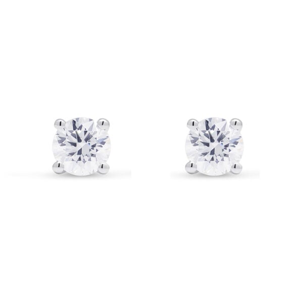valkokultakorvakorut yht. 0.50 ct laboratoriotimanteilla