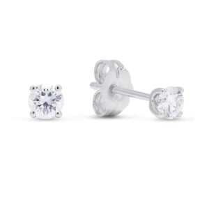 valkokultakorvakorut yht. 0.34ct laboratoriotimanteilla
