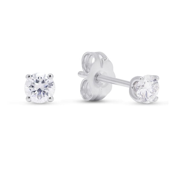 valkokultakorvakorut yht. 0.34ct laboratoriotimanteilla