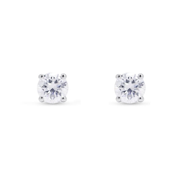 valkokultakorvakorut yht. 0.34ct laboratoriotimanteilla
