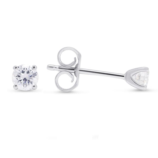 valkokultakorvakorut yht. 0.34ct laboratoriotimanteilla