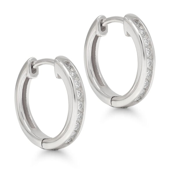 Rodinoidut hopearenkaat zirkoneilla, saranakiinnitys