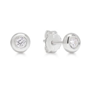 valkokultakorvakorut 2×0.05ct laboratoriotimanteilla
