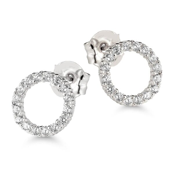 Valkokultaiset ympyräkorvakorut