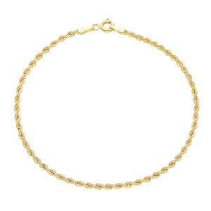 Kapea keltakultainen 14K Cordell-ranneketju 2,2 mm ja 19 cm – italialainen kultapunos