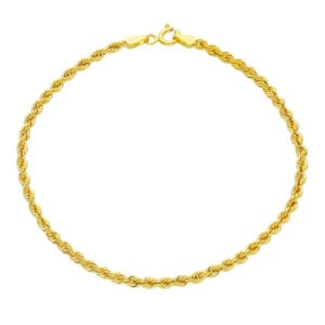 Keltakultainen 14K Cordell-ranneketju 2,75 mm ja 19 cm – italialainen kultapunos