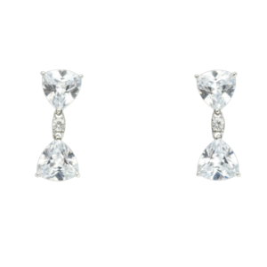 Hopeiset roikkuvat zirkoniakorvakorut 925 rodinoitua hopeaa