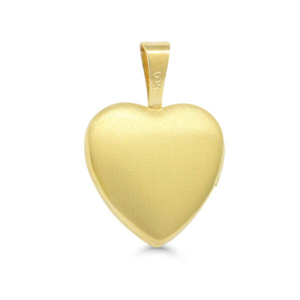 Kullattu sydänmedaljonki kahdelle kuvalle – 925 hopeaa